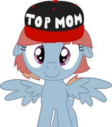 Size: 3565x4066 | Tagged: safe, artist:poniidesu, derpibooru import, windy whistles, pegasus, pony, /mlp/, cute, drawthread, female, hat, looking at you, mare, simple background, solo, top gun, top gun hat, top mom, transparent background, windybetes, wings