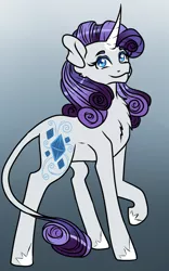 Size: 640x1026 | Tagged: safe, artist:wildnature03, derpibooru import, rarity, pony, unicorn, leak, spoiler:g5, female, g5, leonine tail, mare, rarity (g5), redesign