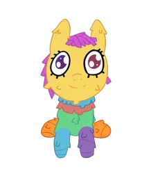 Size: 964x1108 | Tagged: safe, artist:neuro, derpibooru import, discordant harmony, cute, heterochromia, piñata, simple background, sitting, smiling, solo, transparent background