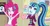 Size: 1880x960 | Tagged: safe, derpibooru import, pinkie pie, sonata dusk, equestria girls, equestria girls series, fluttershy's butterflies, rainbow rocks, arm behind back, armpits, arms in the air, bracelet, clothes, female, hairband, heart, image, jewelry, lesbian, necklace, pinata (ship), png, ponytail, rah rah skirt, red pendant, shirt, side by side, sleeveless, spiked wristband, tanktop, wristband