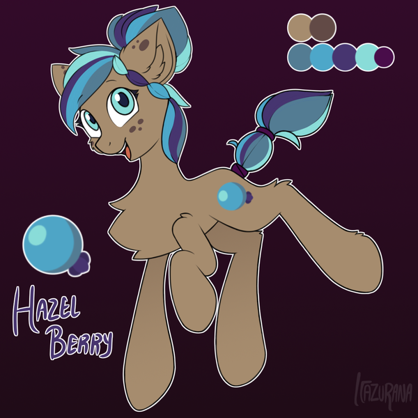 Size: 1200x1200 | Tagged: safe, artist:itazurana, derpibooru import, oc, oc:hazel berry, unofficial characters only, earth pony, pony, adoptable, female, mare, solo