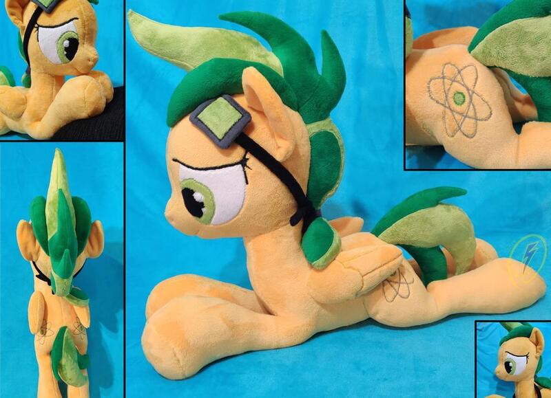 Size: 1024x741 | Tagged: safe, artist:whirlwindflux, derpibooru import, oc, oc:atom smasher, unofficial characters only, pegasus, pony, fallout equestria, fallout equestria: duck and cover, fanfic art, female, folded wings, goggles, irl, mare, photo, plushie, prone, solo, wings