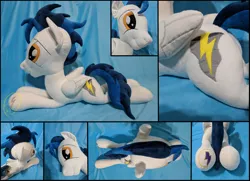 Size: 2880x2082 | Tagged: safe, artist:whirlwindflux, derpibooru import, oc, oc:whirlwind flux, unofficial characters only, pegasus, pony, folded wings, irl, male, photo, plushie, prone, solo, stallion, wings