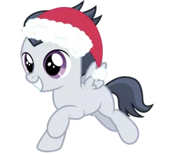 Size: 817x722 | Tagged: safe, artist:frownfactory, artist:jawsandgumballfan24, derpibooru import, edit, rumble, pegasus, pony, 1000 years in photoshop, christmas, colt, cute, foal, hat, holiday, male, rumblebetes, santa hat, simple background, solo, transparent background, vector