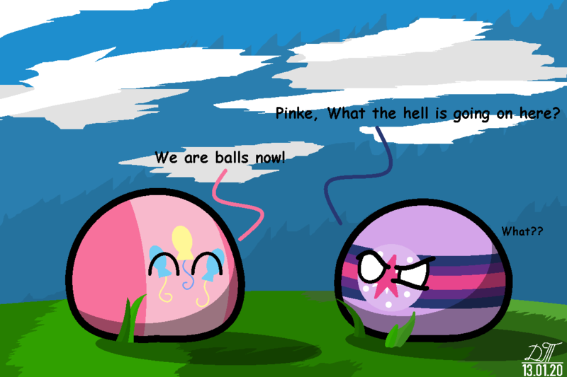 Size: 1200x800 | Tagged: ball, countryball, derpibooru import, discontent, implied transformation, joyful, pinkie pie, polandball, safe, twilight sparkle