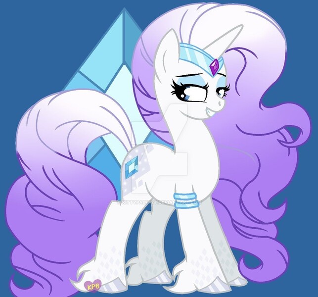 Size: 1024x955 | Tagged: safe, artist:kittypaintyt, derpibooru import, rarity, pony, unicorn, leak, spoiler:g5, accessories, female, g5, gradient mane, gradient tail, jewelry, mare, rarity (g5), redesign, simple background, tiara