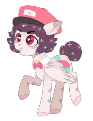 Size: 3073x3997 | Tagged: safe, artist:jeffapegas, artist:rigbythememe, derpibooru import, oc, oc:dandyletters (rigbythememe), unofficial characters only, pegasus, pony, base used, full body, hat, male, simple background, solo, stallion, transparent background