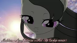 Size: 1920x1080 | Tagged: safe, artist:gestapwarmhunter, artist:joemasterpencil, derpibooru import, edit, octavia melody, earth pony, pony, cloud, cover art, female, mare, sky, solo, song cover, sun, text