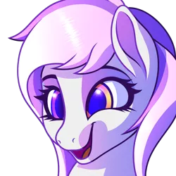 Size: 2048x2048 | Tagged: artist:cherry pop, bust, derpibooru import, emote, excited, female, mare, oc, oc:mewio, portrait, safe, simple background, transparent background, unofficial characters only
