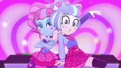 Size: 1920x1080 | Tagged: safe, derpibooru import, screencap, kiwi lollipop, supernova zap, equestria girls, equestria girls series, sunset's backstage pass!, spoiler:eqg series (season 2), duo, duo female, female, k-lo, postcrush, su-z