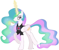 Size: 3257x2771 | Tagged: alicorn, annoyed, artist:anime-equestria, clothes, cup, derpibooru import, female, floating, food, magic, morning ponies, princess celestia, safe, shirt, simple background, solo, sparkles, tea, teacup, telekinesis, tired, tired eyes, transparent background, union jack, vector, wings