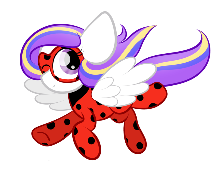 Size: 2065x1615 | Tagged: safe, artist:sugarcloud12, derpibooru import, oc, oc:sugar star, unofficial characters only, pegasus, pony, clothes, cosplay, costume, female, mare, miraculous ladybug, one eye closed, simple background, solo, transparent background, wink