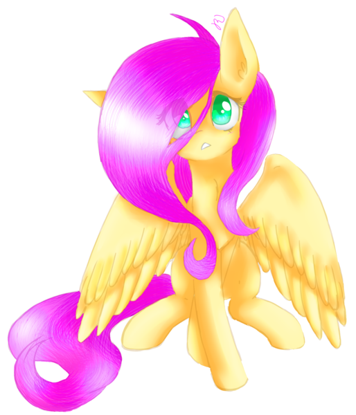 Size: 1371x1600 | Tagged: safe, artist:drawcraft123, derpibooru import, fluttershy, pegasus, pony, colored pupils, cute, ear fluff, eye clipping through hair, female, looking up, mare, outline, shyabetes, simple background, sitting, solo, spread wings, stray strand, transparent background, white outline, wings