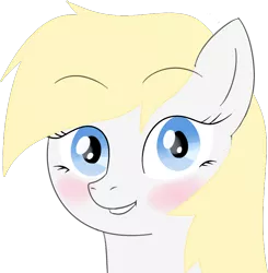 Size: 788x805 | Tagged: safe, artist:poniidesu, derpibooru import, oc, oc:aryanne, unofficial characters only, earth pony, pony, 4chan, aryan, aryan pony, blonde, blue eyes, blushing, female, mare, nazi, nazipone, simple background, smiling, solo, transparent background