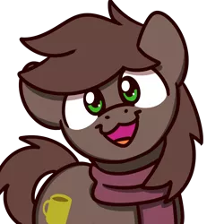 Size: 1000x1000 | Tagged: safe, artist:sugar morning, derpibooru import, oc, oc:brewer, oc:noble brew, earth pony, bust, cat face, cat smile, cute, looking at you, male, open mouth, simple background, smiling, solo, sugar morning's smiling ponies, transparent background