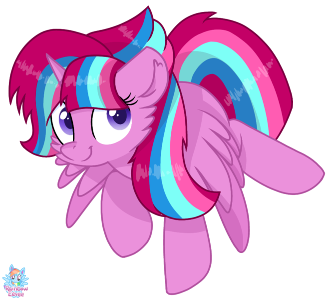 Size: 961x875 | Tagged: alicorn, alicorn oc, artist:rainbow eevee, cute, derpibooru import, female, flying, horn, looking at you, magical lesbian spawn, magical threesome spawn, multiple parents, next generation, oc, oc:bubble sparkle, offspring, parent:glitter drops, parents:glittershadow, parent:spring rain, parents:sprglitemplight, parents:springdrops, parents:springshadow, parents:springshadowdrops, parent:tempest shadow, parent:twilight sparkle, safe, simple background, solo, spread wings, transparent background, vector, wings