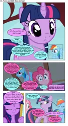 Size: 868x1610 | Tagged: artist:dziadek1990, bridle gossip, comic, comic:ponies and d&d, conversation, derpibooru import, dialogue, dragonshy, dungeons and dragons, edit, edited screencap, emote story:ponies and d&d, oc, oc:pinka, oc:skullfuck doombringer, pen and paper rpg, pinkie pie, rainbow dash, rpg, safe, screencap, screencap comic, slice of life, text, twilight sparkle