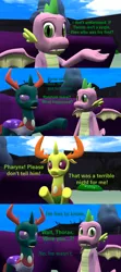 Size: 1920x4320 | Tagged: 3d, artist:papadragon69, changedling, changedling brothers, changeling, changeling hive, comic, comic:spike's cyosa, cyoa, derpibooru import, dragon, king thorax, male, older, older spike, pharynx, prince pharynx, source filmmaker, spike, suggestive, teenager, teenage spike, thorax, winged spike