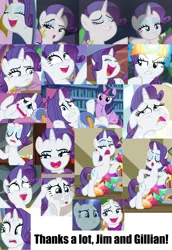 Size: 2948x4280 | Tagged: safe, derpibooru import, edit, edited screencap, screencap, rarity, twilight sparkle, twilight sparkle (alicorn), alicorn, dragon, pony, unicorn, dragon dropped, and then there's rarity, bipedal, bipedal leaning, collage, faic, female, leaning, male, mare, marshmelodrama, messy mane, rarity being rarity, solo focus, wat