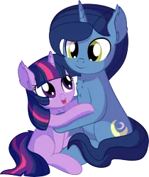 Size: 6490x7725 | Tagged: safe, artist:cyanlightning, derpibooru import, night light, twilight sparkle, pony, unicorn, .svg available, absurd resolution, blank flank, chest fluff, cute, duo, ear fluff, father and child, father and daughter, female, filly, filly twilight sparkle, lightabetes, male, simple background, smiling, stallion, transparent background, twiabetes, unicorn twilight, vector, younger