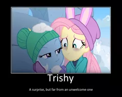 Size: 1024x820 | Tagged: safe, artist:thejboy88, derpibooru import, edit, edited screencap, screencap, fluttershy, trixie, equestria girls, equestria girls series, holidays unwrapped, spoiler:eqg series (season 2), female, lesbian, meme, saving pinkie's pie, shipping, trixieshy