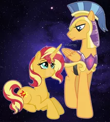 Size: 1280x1416 | Tagged: safe, artist:doodleponyxx, derpibooru import, flash sentry, sunset shimmer, female, flashimmer, male, shipping, straight