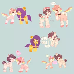 Size: 4000x4000 | Tagged: safe, artist:rigbythememe, derpibooru import, oc, oc:dandyletters (rigbythememe), oc:honeybloom (rigbythememe), oc:milky (rigbythememe), unofficial characters only, pegasus, pony, unicorn, boop, brother, colt, comic, cutie mark, female, filly, flying, letter, levitation, love letter, magic, mailpony, male, mare, noseboop, plushie, siblings, simple background, sister, speech bubble, stallion, telekinesis