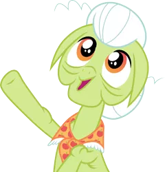 Size: 3000x3123 | Tagged: safe, artist:cloudyglow, derpibooru import, granny smith, earth pony, pony, the big mac question, adorasmith, .ai available, bust, cute, female, high res, looking up, mare, simple background, solo, transparent background, vector