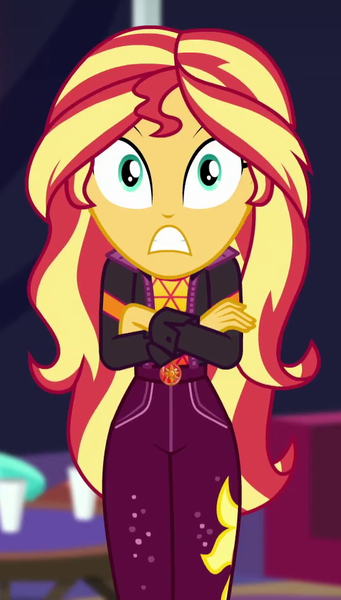 Size: 526x925 | Tagged: safe, derpibooru import, screencap, sunset shimmer, equestria girls, equestria girls series, sunset's backstage pass!, spoiler:eqg series (season 2), cropped, music festival outfit, solo