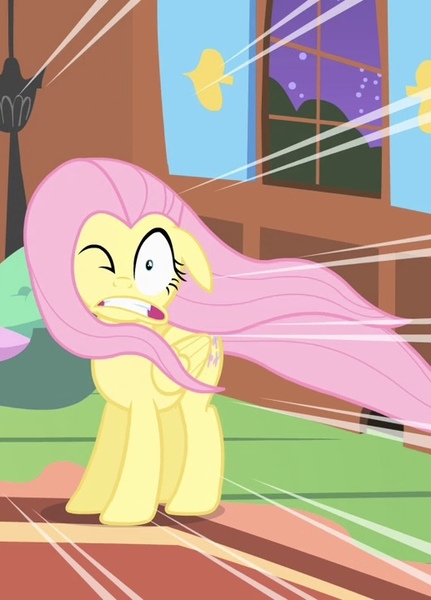 Size: 517x720 | Tagged: safe, derpibooru import, edit, editor:undeadponysoldier, screencap, fluttershy, pegasus, pony, stare master, cropped, faic, female, fluttershy's cottage, mare, one eye closed, solo