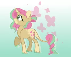 Size: 2000x1600 | Tagged: safe, artist:bubaiuv, deleted from derpibooru, derpibooru import, fluttershy, pony, unicorn, leak, spoiler:g5, female, fluttershy (g5), g5, hooves, leonine tail, mare, redesign, solo, unicorn fluttershy