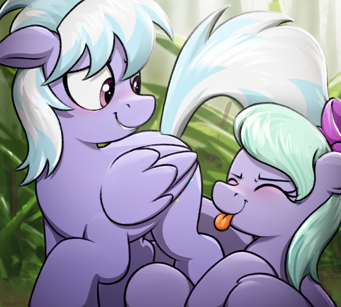 Size: 3334x3000 | Tagged: safe, artist:selenophile, derpibooru import, cloudchaser, flitter, pegasus, pony, art pack:sprinkler party, :p, blushing, cute, eyes closed, female, flitterbetes, high res, mare, tongue out