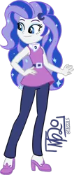 Size: 662x1558 | Tagged: safe, artist:tassji-s, derpibooru import, princess luna, rarity, equestria girls, testing testing 1-2-3, clothes, cosplay, costume, lunarity, simple background, solo, tabitha st. germain, transparent background, vice principal luna, voice actor joke