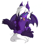 Size: 2000x2000 | Tagged: source needed, explicit, artist:aurorafang, derpibooru import, oc, oc:calla blossom, bat pony, original species, timber pony, timber wolf, fangs, glowing eyes, horsecock, knot, knotted horsecock, long tongue, male, nudity, penis, solo, solo male, species swap, tongue out, tribal