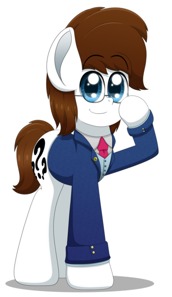 Size: 2700x4655 | Tagged: safe, artist:aarondrawsarts, derpibooru import, oc, oc:brain teaser, unofficial characters only, earth pony, anime style, clothes, glasses, lawyer, simple background, solo, suit, transparent background