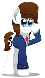 Size: 2700x4655 | Tagged: safe, artist:aarondrawsarts, derpibooru import, oc, oc:brain teaser, unofficial characters only, earth pony, anime style, clothes, glasses, lawyer, simple background, solo, suit, transparent background