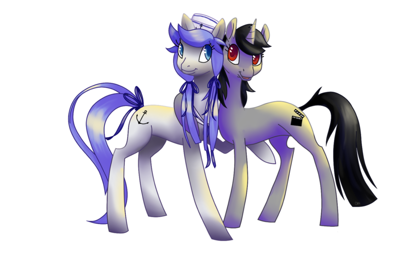 Size: 1506x976 | Tagged: safe, derpibooru import, oc, oc:azione turn, oc:meri turn, unofficial characters only, earth pony, unicorn, female, simple background, sister, transparent background