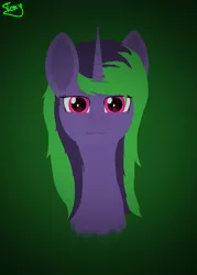 Size: 5000x7000 | Tagged: safe, artist:graphictoxin, derpibooru import, oc, oc:daren, oc:graphic toxin, unofficial characters only, pony, unicorn, :3, absurd resolution, bust, cute, glowing eyes, lineless, male, minimalist, modern art, portrait, simple background, smiling, solo, vignette