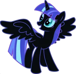 Size: 1920x1870 | Tagged: safe, artist:kamyk962, derpibooru import, edit, vector edit, nightmare moon, twilight sparkle, twilight sparkle (alicorn), alicorn, pony, ponyar fusion, fusion, palette swap, recolor, simple background, solo, transparent background, vector