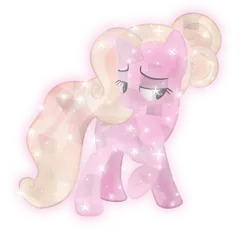 Size: 7000x6656 | Tagged: safe, artist:lincolnbrewsterfan, derpibooru import, luster dawn, crystal pony, unicorn, beautiful, bedroom eyes, crystalline, crystallized, crystallized pony, glow, raised hoof, simple background, smiling, solo, sparkling, special, transparent background