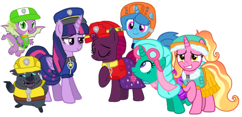 Size: 2145x1044 | Tagged: safe, artist:徐詩珮, derpibooru import, fizzlepop berrytwist, glitter drops, grubber, luster dawn, spike, spring rain, tempest shadow, twilight sparkle, twilight sparkle (alicorn), alicorn, dragon, unicorn, series:sprglitemplight diary, series:sprglitemplight life jacket days, series:springshadowdrops diary, series:springshadowdrops life jacket days, my little pony: the movie, alternate universe, base used, bisexual, broken horn, clothes, cute, equestria girls outfit, female, glitterbetes, glitterlight, glittershadow, horn, lesbian, lifeguard, lifeguard spring rain, male, paw patrol, polyamory, shipping, simple background, sprglitemplight, springbetes, springdrops, springlight, springshadow, springshadowdrops, swimsuit, tempestbetes, tempestlight, transparent background, vector, winged spike