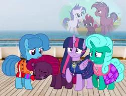 Size: 1421x1080 | Tagged: safe, artist:徐詩珮, derpibooru import, fizzlepop berrytwist, glitter drops, spring rain, tempest shadow, twilight sparkle, twilight sparkle (alicorn), oc, oc:aurora (tempest's mother), oc:transparent (tempest's father), alicorn, unicorn, series:sprglitemplight diary, series:sprglitemplight life jacket days, series:springshadowdrops diary, series:springshadowdrops life jacket days, alternate universe, base used, bisexual, broken horn, clothes, crying, cute, equestria girls outfit, father and child, father and daughter, female, filly, filly tempest shadow, glitterbetes, glitterlight, glittershadow, horn, implied death, lesbian, lifeguard, lifeguard spring rain, male, mother and child, mother and daughter, paw patrol, polyamory, shipping, sprglitemplight, springbetes, springdrops, springlight, springshadow, springshadowdrops, swimsuit, tempest's parents, tempestbetes, tempestlight, younger