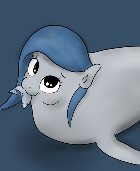 Size: 816x999 | Tagged: artist:maksymvaulin, derpibooru import, fish, oc, oc:sosiska, safe, seal, seal pony