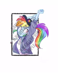 Size: 800x1000 | Tagged: safe, artist:katrina hadley, artist:lunchie, derpibooru import, rainbow dash, equestria girls, big honkin' watermark in the middle of everything, obtrusive watermark, official fan art, solo, watermark