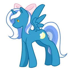 Size: 894x894 | Tagged: adorabelle, adorable face, alicorn, alicorn oc, artist:aster-lion, bow, cute, derpibooru import, female, hair bow, horn, mare, oc, oc:fleurbelle, safe, simple background, solo, sweet, transparent background, unofficial characters only, wings, yellow eyes