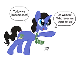 Size: 960x720 | Tagged: safe, artist:ravenpuff, deleted from derpibooru, derpibooru import, oc, oc:ben, unofficial characters only, pony, unicorn, horn, male, necktie, pointing, raised hoof, simple background, solo, speech, stallion, talking, transparent background, unicorn oc