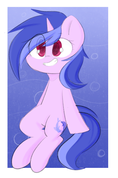 Size: 865x1301 | Tagged: safe, artist:thieftea, derpibooru import, sea swirl, seafoam, pony, unicorn, cute, eye clipping through hair, female, mare, seadorable, sitting, smiling, solo