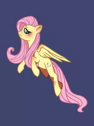 Size: 1280x1707 | Tagged: safe, artist:oksssid, derpibooru import, fluttershy, pegasus, pony, blushing, female, flying, looking at you, mare, simple background, solo, spread wings, three quarter view, wings