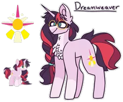 Size: 1575x1299 | Tagged: safe, artist:luqella, derpibooru import, oc, oc:dreamweaver, pony, unicorn, female, glasses, mare, offspring, parent:sunburst, parent:twilight sparkle, parents:twiburst, simple background, solo, transparent background