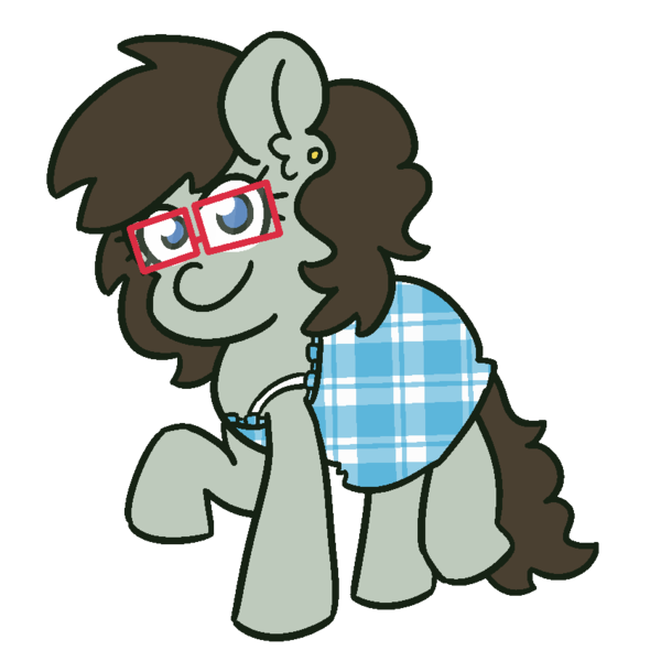 Size: 850x850 | Tagged: safe, artist:threetwotwo32232, derpibooru import, oc, oc:tjane, unofficial characters only, earth pony, pony, clothes, dress, female, glasses, mare